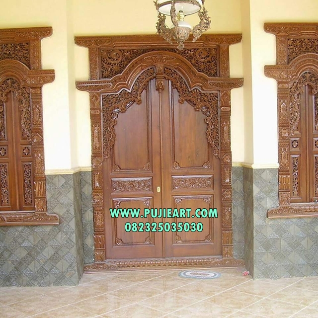 Pintu Rumah Gebyok Mewah Klasik, Pintu Rumah Mewah Klasik