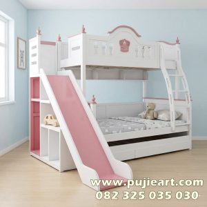 Bunk Bed Anak Perempuan Plus Perosotan