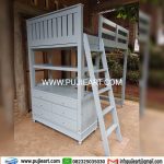 Bunk Bed Dewasa Multifungsi Bawah Meja Belajar
