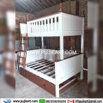 Bunk Bed Minimalis Kayu Solid Hemat Ruangan