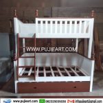 Bunk Bed Minimalis Kayu Solid Hemat Ruangan