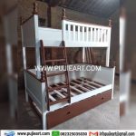 Bunk Bed Minimalis Kayu Solid Hemat Ruangan
