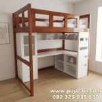 Bunk Bed Tingkat Dewasa Multifungsi Bawah Meja Belajar