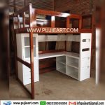 Bunk Bed Tingkat Dewasa Multifungsi Bawah Meja Belajar