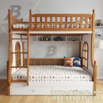 Dipan Anak Tingkat 2 Multifungsi Laci Storage Kayu Solid