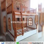 Dipan Anak Tingkat 2 Multifungsi Laci Storage Kayu Solid