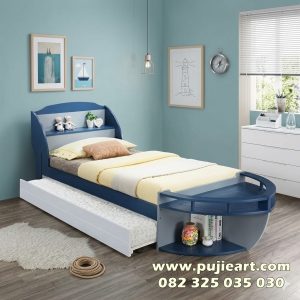 Ranjang Anak Multifungsi Rak Buku Karakter Kapal