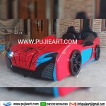 Ranjang Anak Sorong Karakter Spider-Man Bentuk Mobil