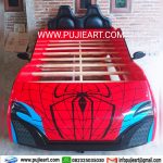 Ranjang Anak Sorong Karakter Spider-Man Bentuk Mobil