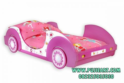 Desain Ranjang Mobil Anak Warna Pink