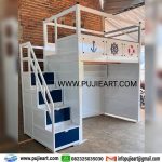 Ranjang Tingkat Hemat Ruangan Kayu Minimalis