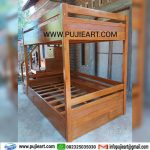 Ranjang Tingkat Minimalis Kayu Solid Kamar Sempit