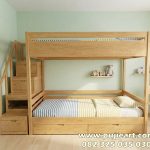 Ranjang Tingkat Minimalis Kayu Solid Kamar Sempit