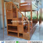 Ranjang Tingkat Minimalis Kayu Solid Kamar Sempit