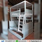 Tempat Tidur 3 Tingkat Minimalis Kokoh Custom Warna