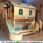 Tempat Tidur Anak Bentuk Rumah Karakter Tingkat
