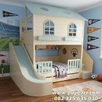 Tempat Tidur Anak Bentuk Rumah Karakter Tingkat
