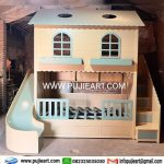 Tempat Tidur Anak Bentuk Rumah Karakter Tingkat