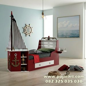 Tempat Tidur Anak Hemat Ruangan Bentuk Kapal