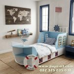 Tempat Tidur Anak Karakter Pelaut Bentuk Kapal