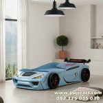 Tempat Tidur Anak Laki-laki Warna Biru Bentuk Mobil Balap