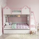 Tempat Tidur Anak Perempuan Dengan Laci Storage Model Tingkat
