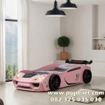 Tempat Tidur Anak Perempuan Warna Pink Bentuk Mobil Sport
