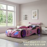 Tempat Tidur Anak Perempuan Warna Pink Bentuk Mobil Sport