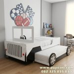 Tempat Tidur Apartemen Custom Hemat Ruangan Karakter Mobil