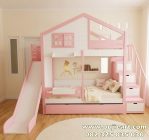 Tempat Tidur Tingkat 3 Anak Perempuan Custom Plus Perosotan