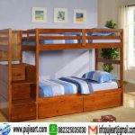 Tempat Tidur Tingkat Kayu Jati Minimalis