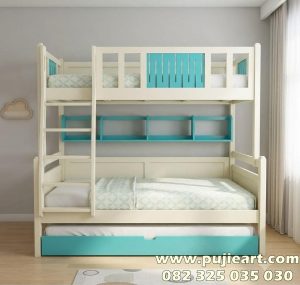 Bed Tingkat 3 Kokoh Minimalis Hemat Tempat
