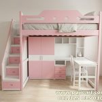 Bed Tingkat Anak Perempuan Bawah Meja Belajar