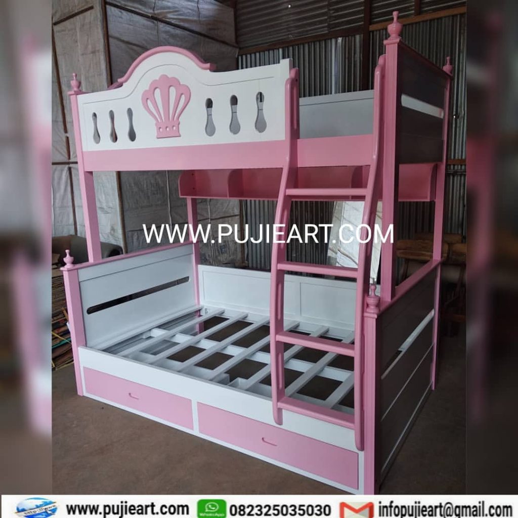 Bunk Bed Anak Perempuan Kokoh Tingkat
