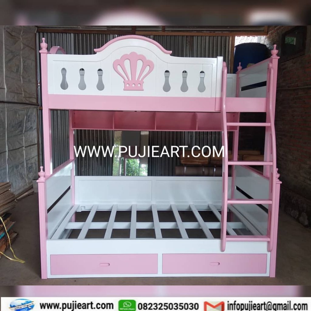 Model Bunk Bed Anak Perempuan Kokoh 3 Tingkat