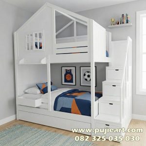 Kasur 3 Tingkat Minimalis Bentuk Rumah