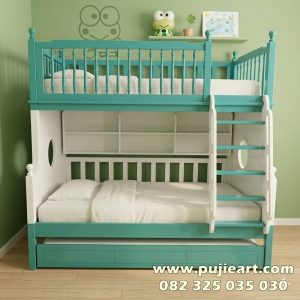 Kasur Tingkat 3 Anak Cowo Hemat Ruangan Kamar Sempit