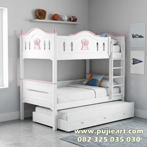 Kasur Tingkat 3 Anak Perempuan Minimalis Kokoh
