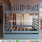 Kasur Tingkat Dewasa Kayu Solid Kokoh Custom Hemat Tempat