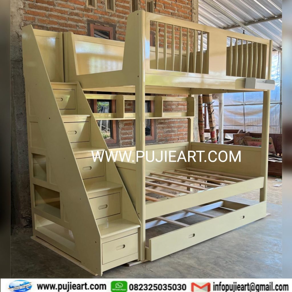 Kasur Tingkat Anak Remaja Minimalis Kayu Solid