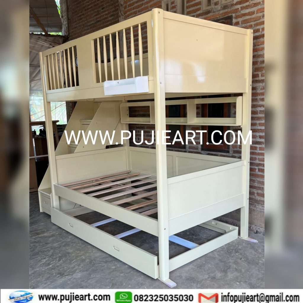 Kasur Tingkat Kokoh Anak Remaja Minimalis Kayu