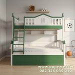 Kasur Tingkat Murah Kayu Solid Custom Hemat Tempat Kamar Sempit