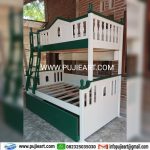 Kasur Tingkat Murah Kayu Solid Custom Hemat Tempat Kamar Sempit