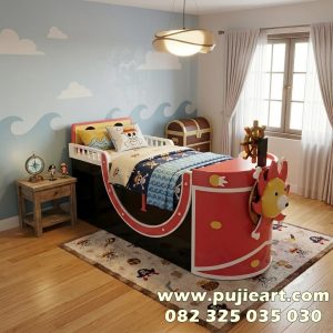 Ranjang Anak Bentuk Kapal Karakter One Piece