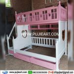 Ranjang Kayu Minimalis Anak Perempuan Bentuk Tingkat