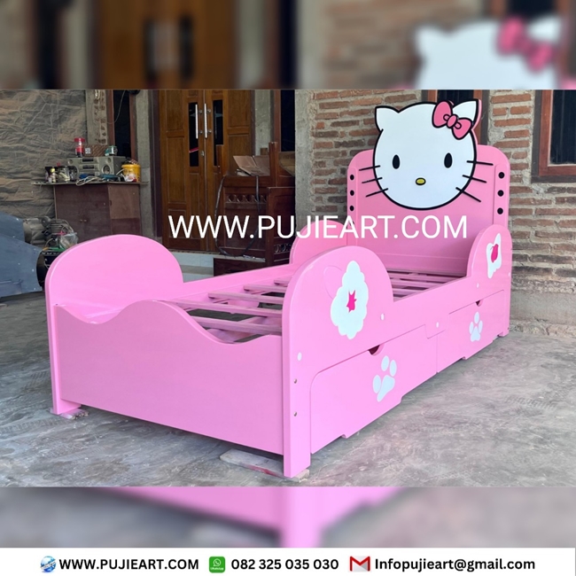 Ranjang Laci Anak Perempuan Karakter Hello Kitty