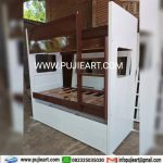 Ranjang Tingat Kokoh Kayu Mahoni Dengan Laci Penyimpanan