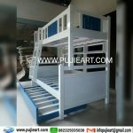 Ranjang Tingkat 3 Anak Laki-laki Custom Hemat Ruangan