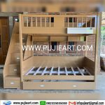 Ranjang Tingkat Kokoh Anak Remaja Minimalis Kayu Solid
