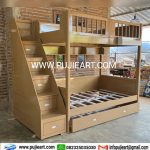 Ranjang Tingkat Kokoh Anak Remaja Minimalis Kayu Solid